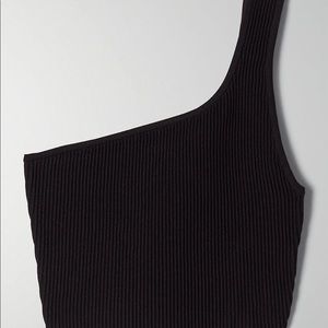 Aritzia one shoulder sculpt tank